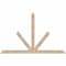Ekena Millwork Saratoga Smooth Timber Gable Bracket, Douglas Fir, 72"W x 45"H x 3 1/2"D x 3 1/2"F, 15/12 Pitch GBW072X45X0404SAR00SDF - alternate 1